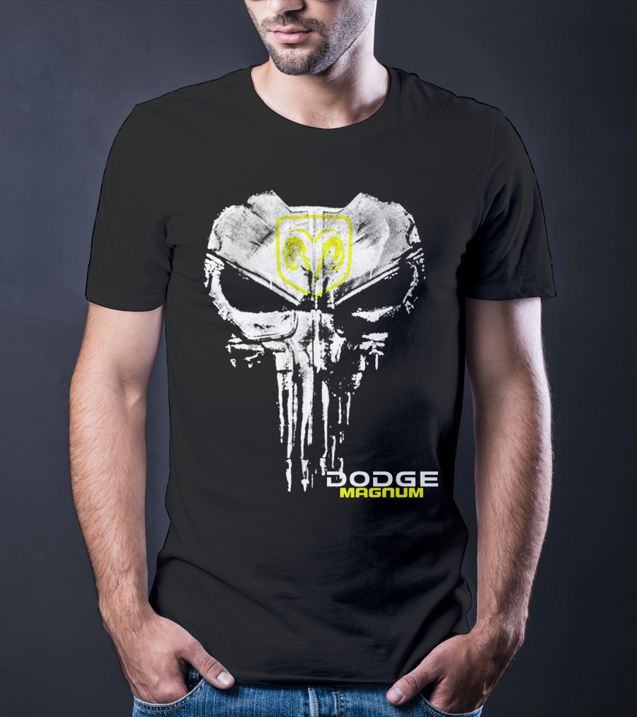 Dodge Magnum Punisher Skull Ram Logo Fusion T-Shirt