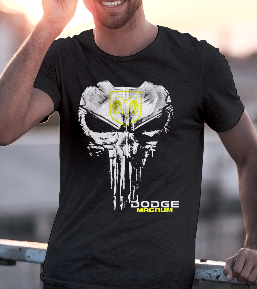 Dodge Magnum Punisher Skull Ram Logo Fusion T-Shirt