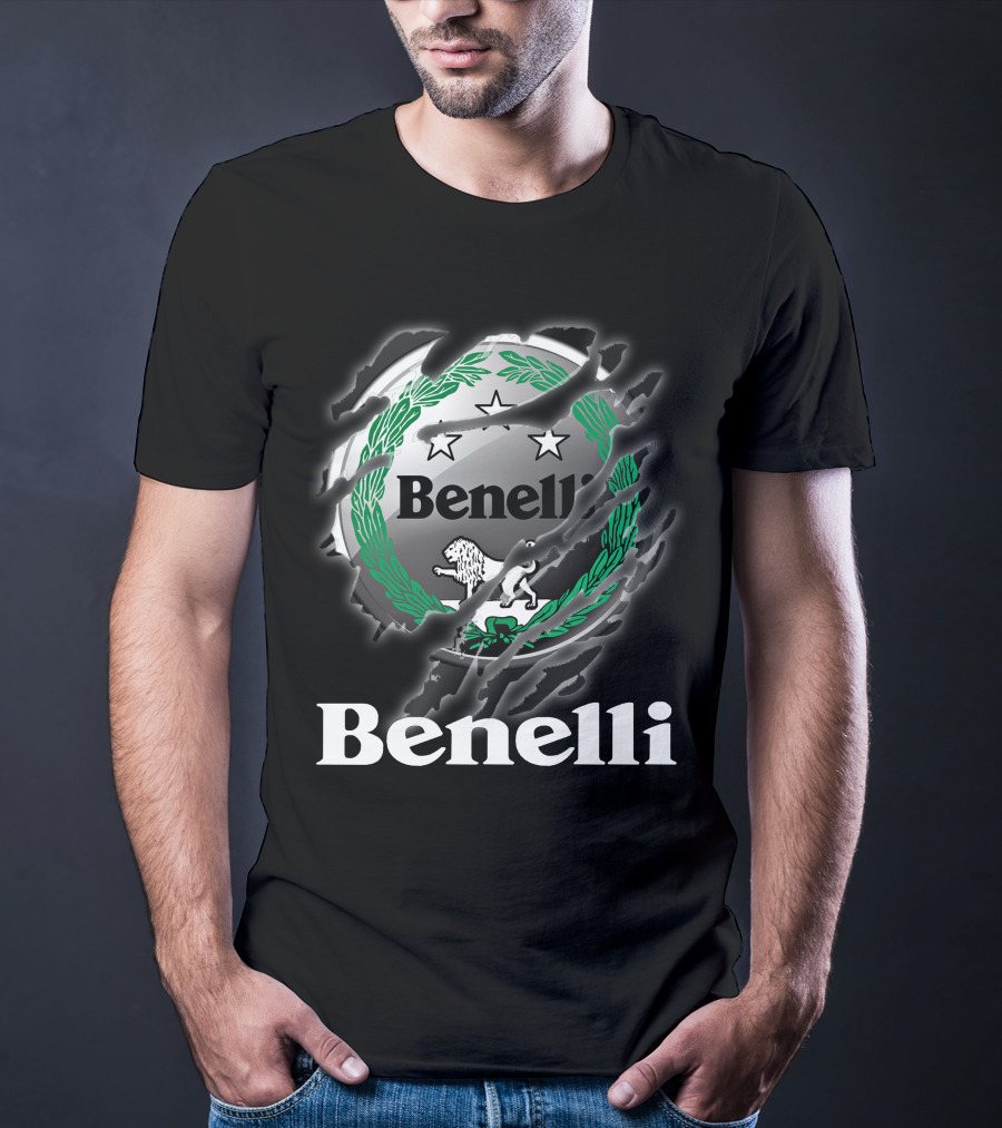 Benelli Logo With Stars And Lion T-Shirt