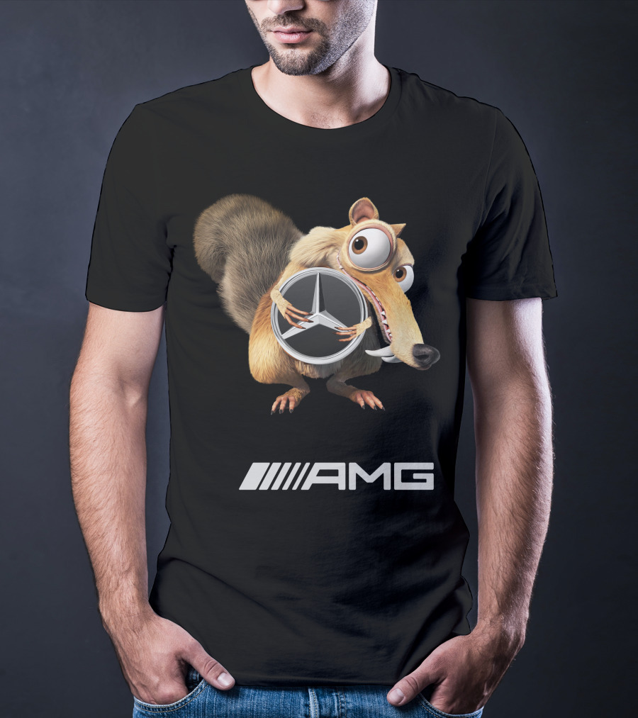 Amg Mercedes-Benz Ice Age Scrat Holding Logo T-Shirt