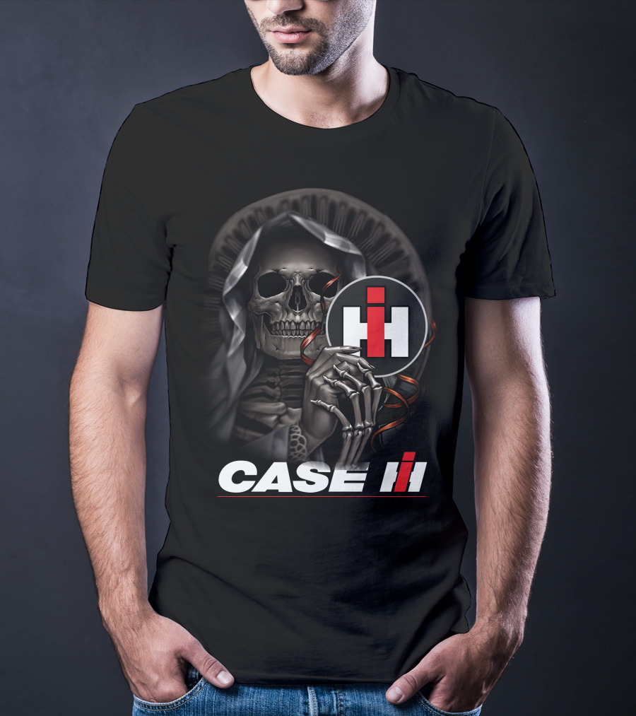 Case Ih Grim Reaper Skeleton Holding T-Shirt