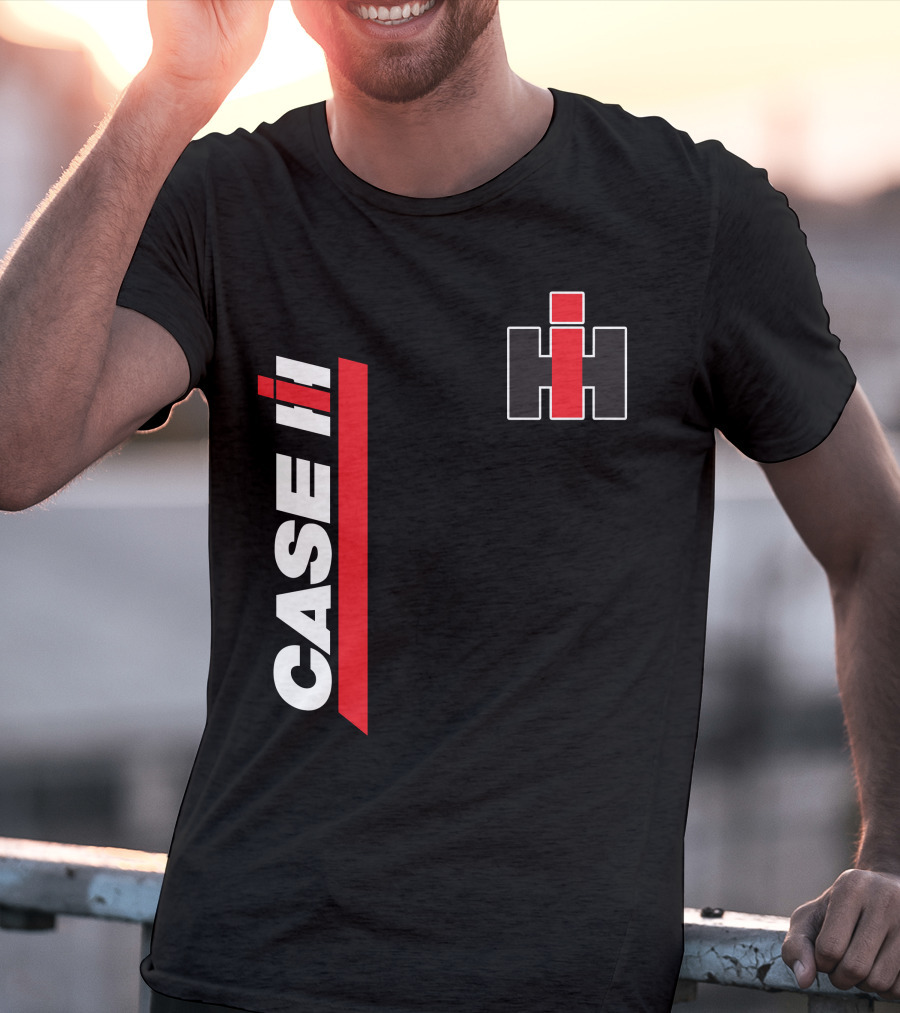 Case Ih Tractor Logo Black And Red T-Shirt