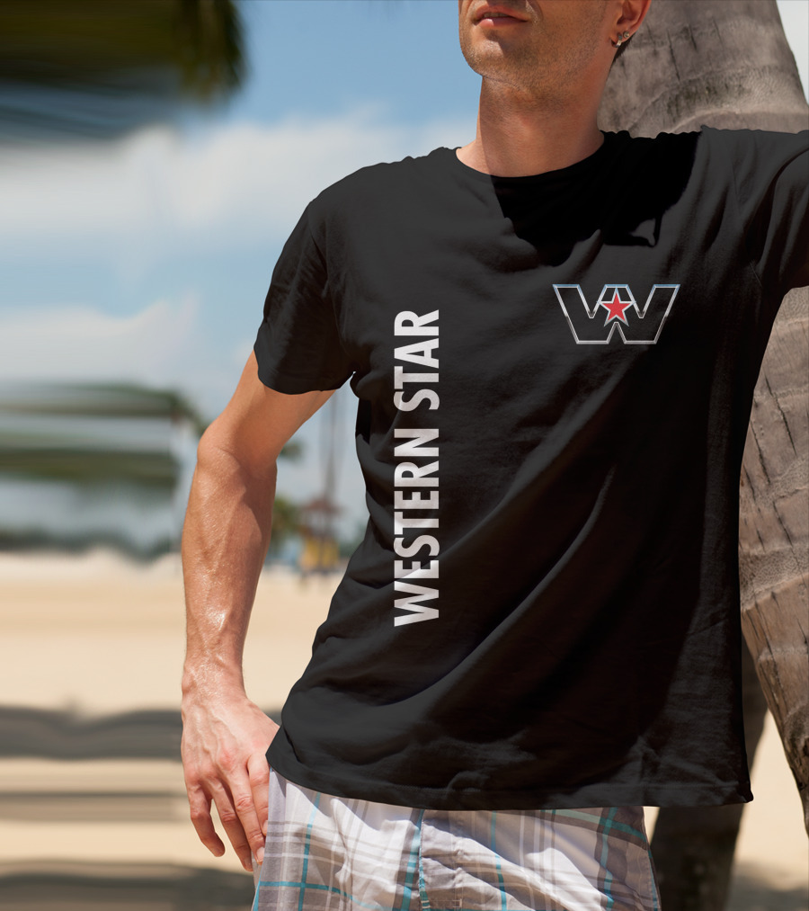 Western Star W Logo And Red Star T-Shirt
