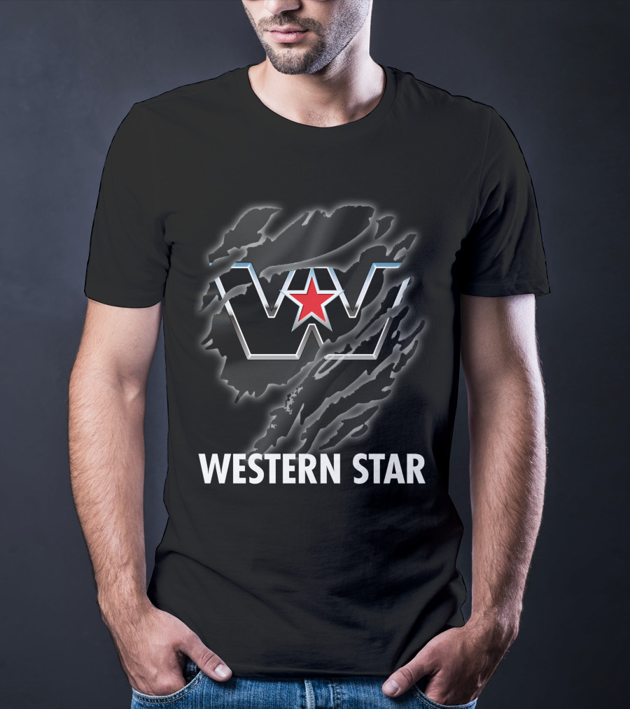 Western Star W Logo Red Star Claw Marks T-Shirt