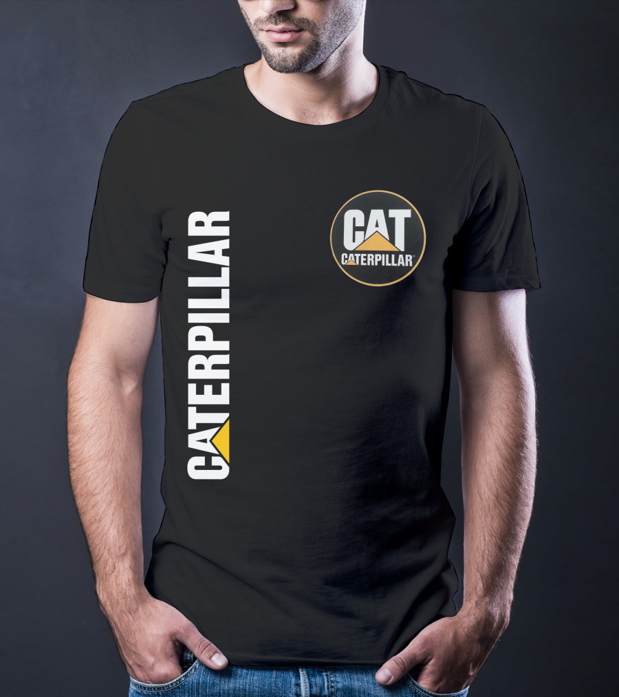 Caterpillar Cat Logo With Triangle T-Shirt