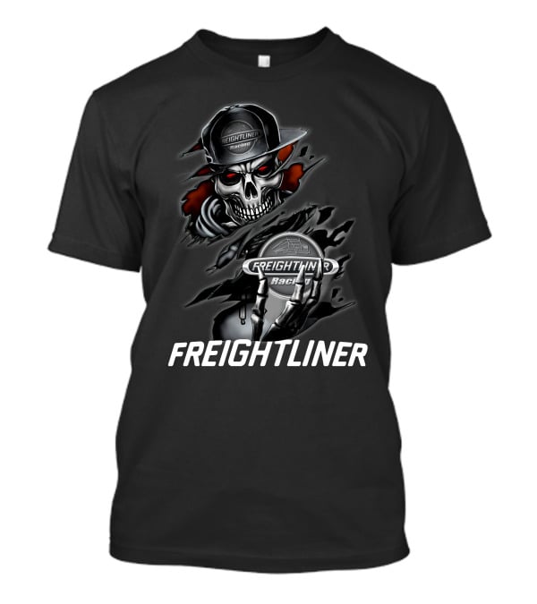 Freightliner Racing Skull Hands Rattling T-Shirt