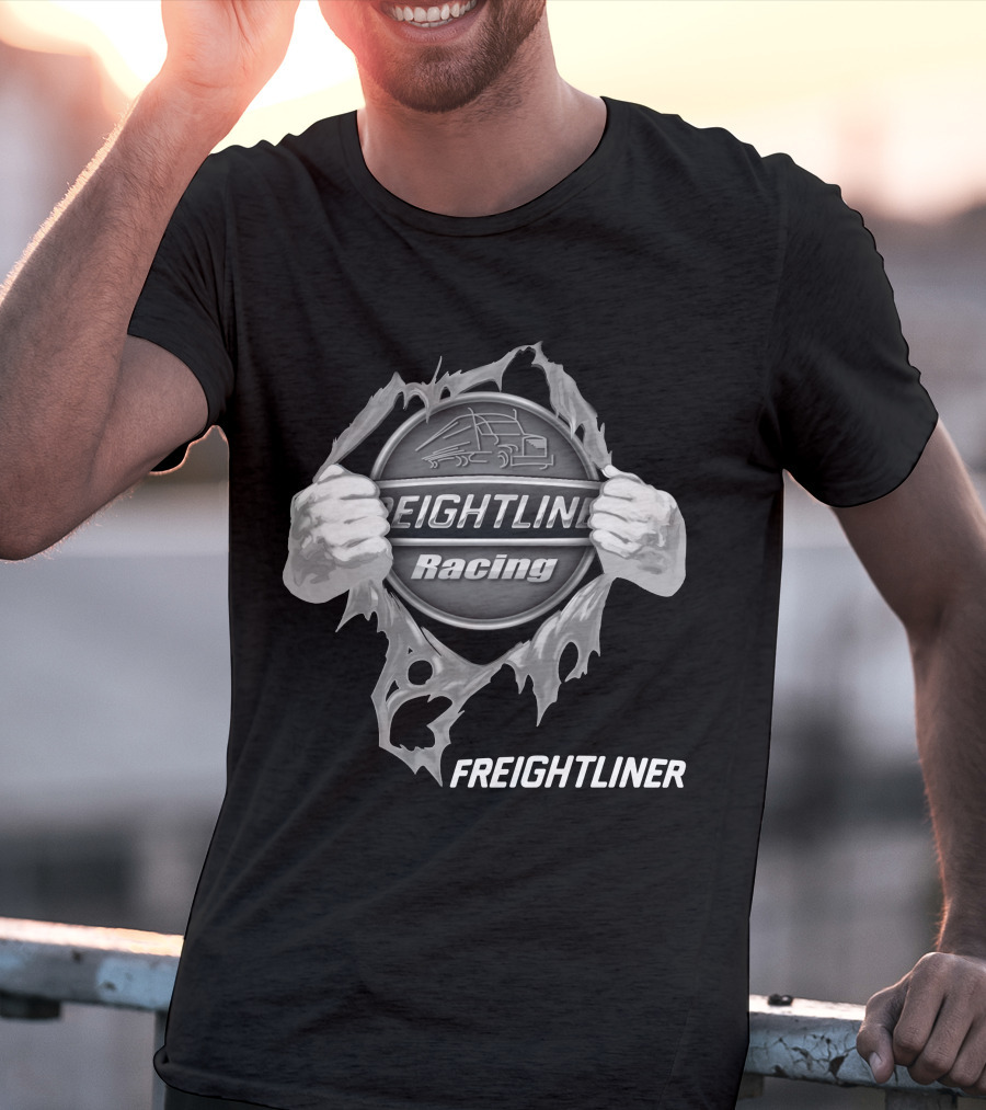 Freightliner Racing Power Symbol With Hands And Truck T-Shirt