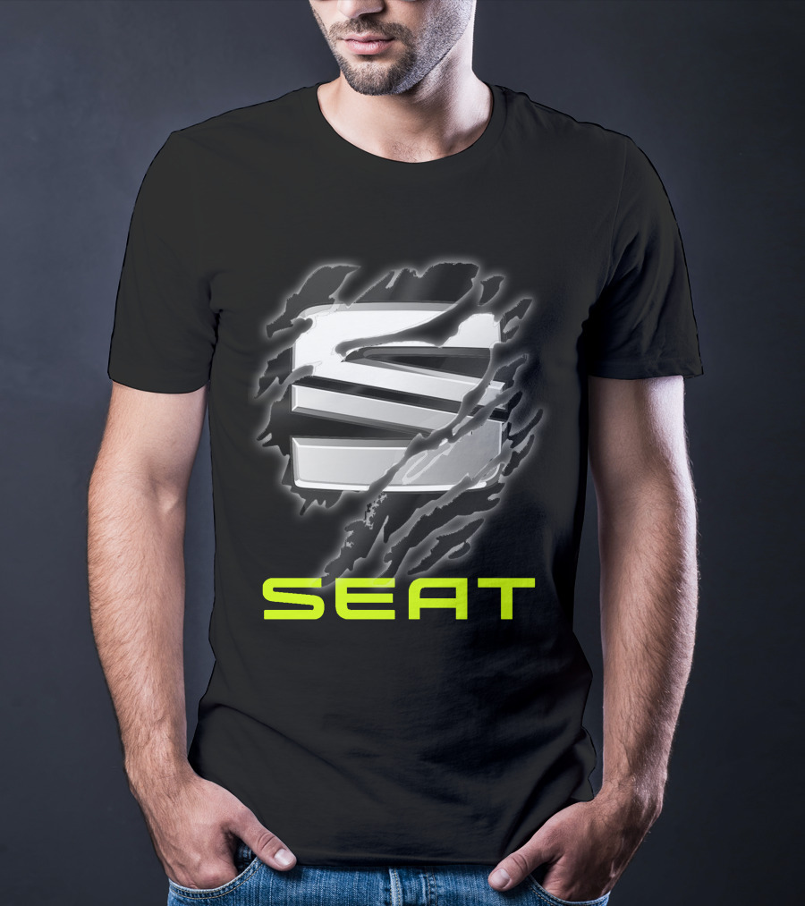 Seat Logo Metallic Claw Marks T-Shirt