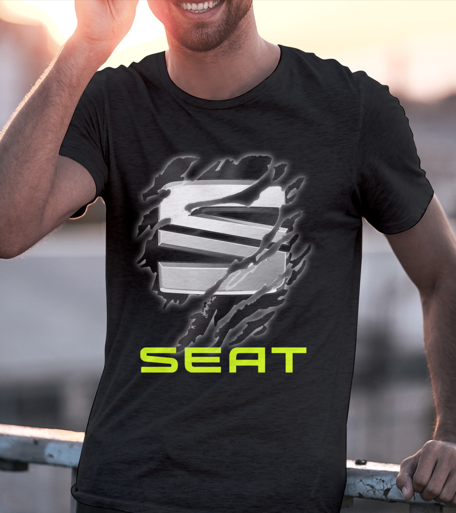 Seat Logo Metallic Claw Marks T-Shirt
