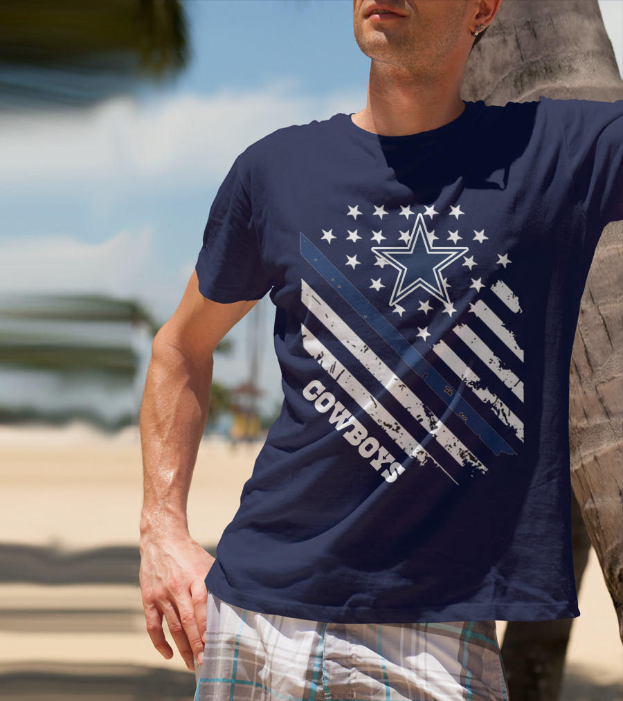 Cowboys Star And Stripes Vintage Americana T-Shirt