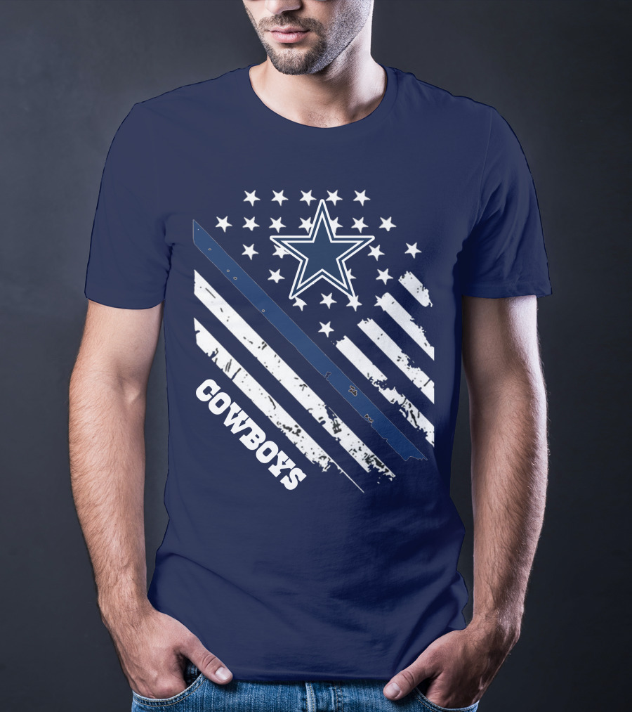 Cowboys Star And Stripes Vintage Americana T-Shirt