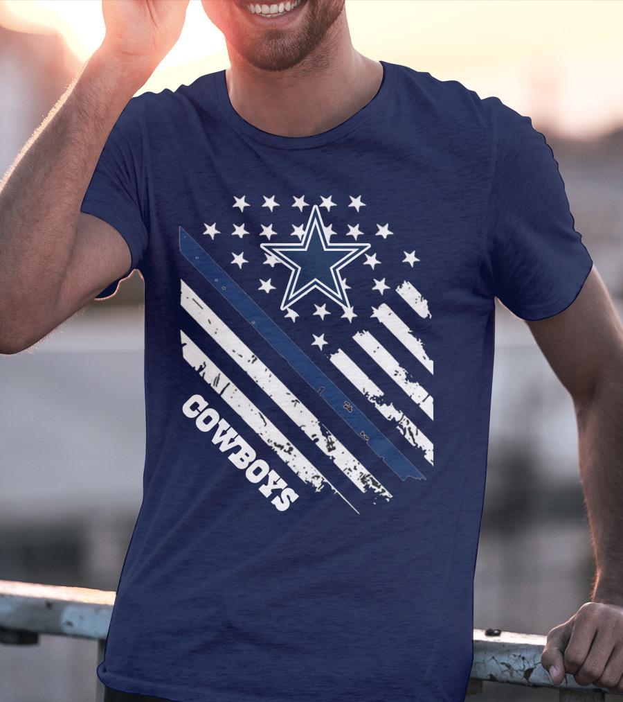 Cowboys Star And Stripes Vintage Americana T-Shirt