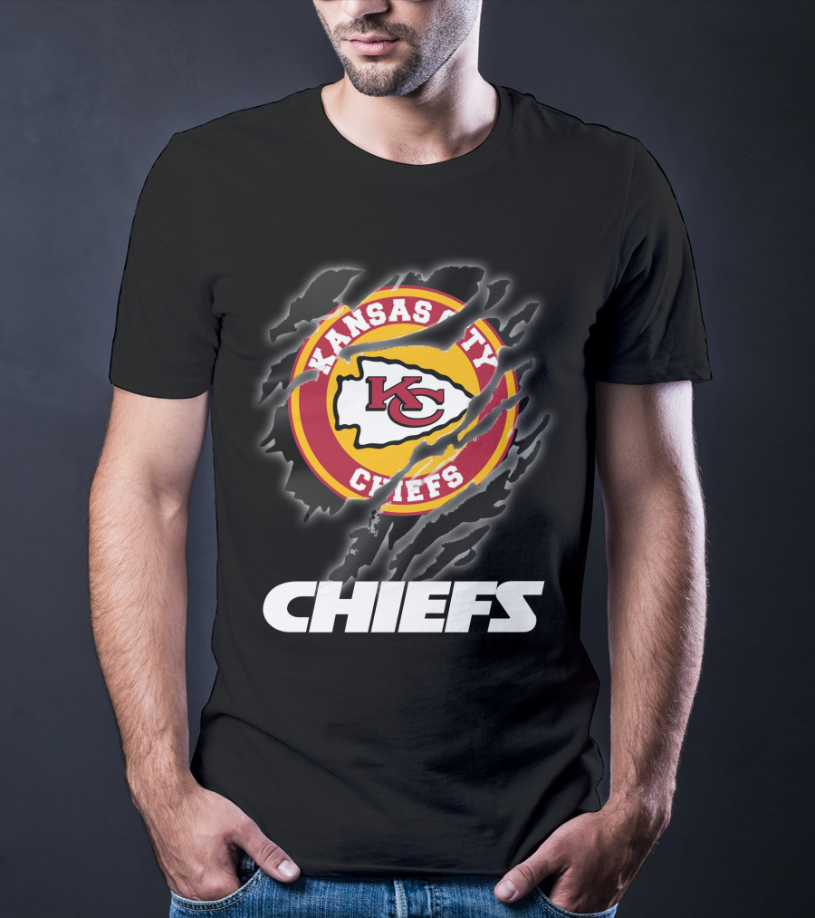 Kansas City Chiefs 08 Chiefs Logo Claw Marks T-Shirt