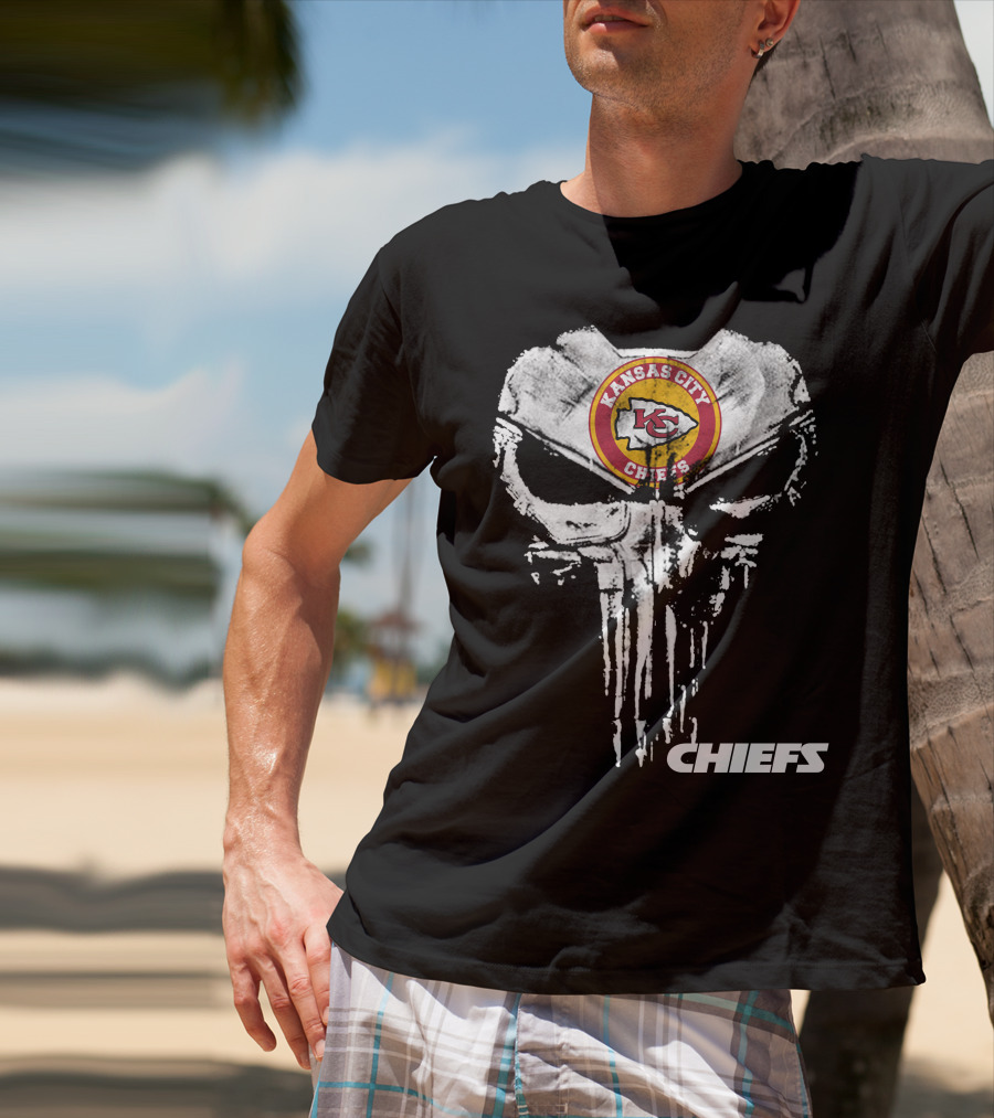 Kansas City Chiefs Skull Logo Fusion Chiefs T-Shirt