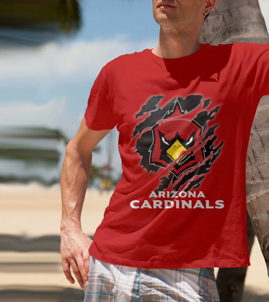 Arizona Cardinals Logo Claw Marks T-Shirt
