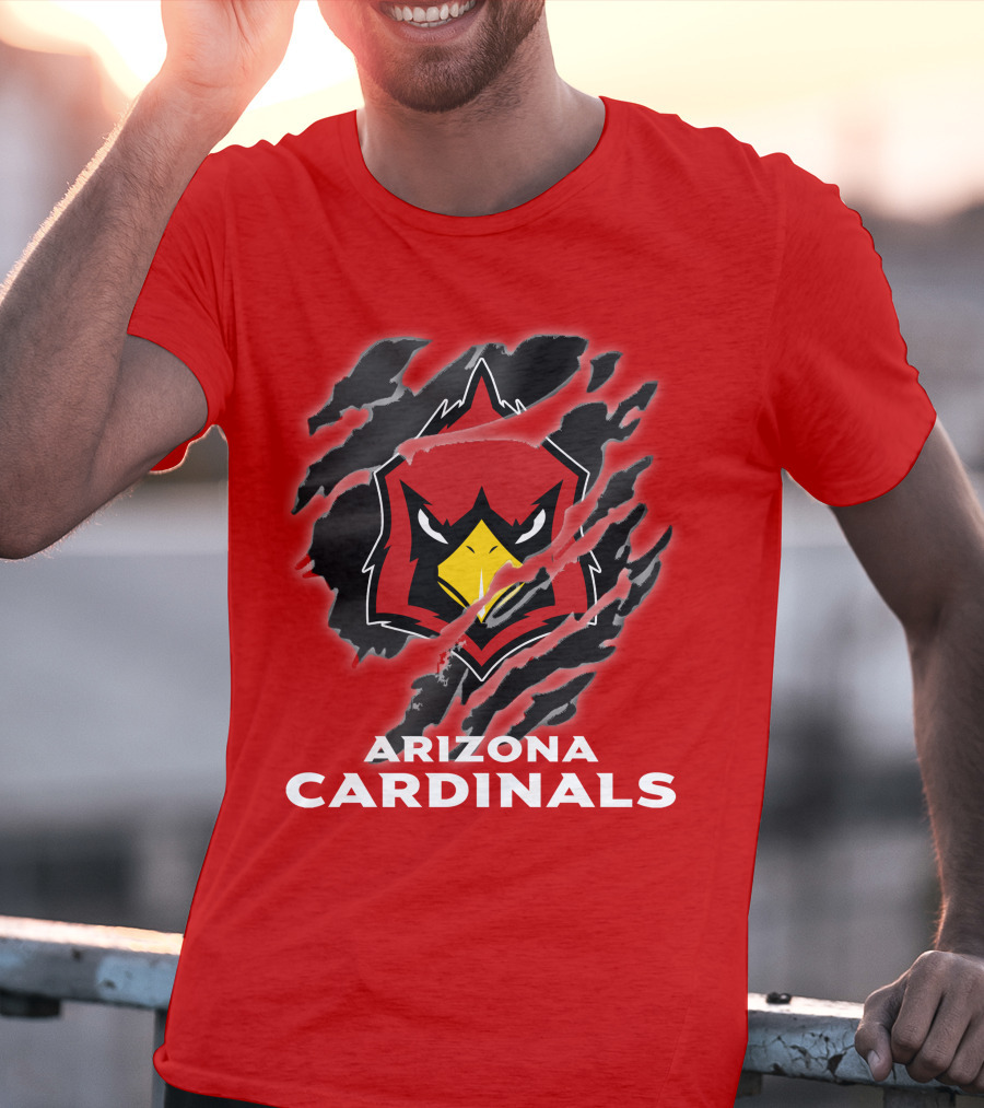 Arizona Cardinals Logo Claw Marks T-Shirt