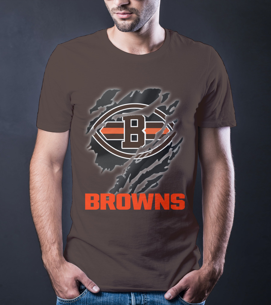 Browns 07 Football Claw Mark T-Shirt