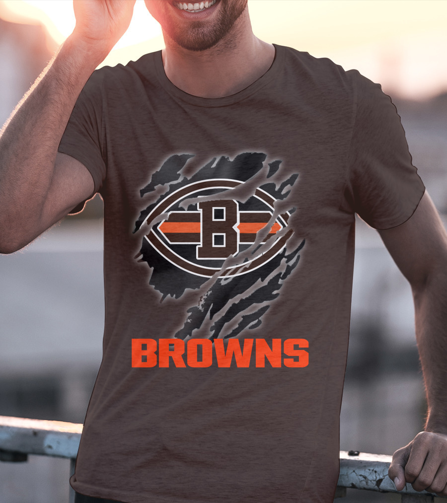 Browns 07 Football Claw Mark T-Shirt