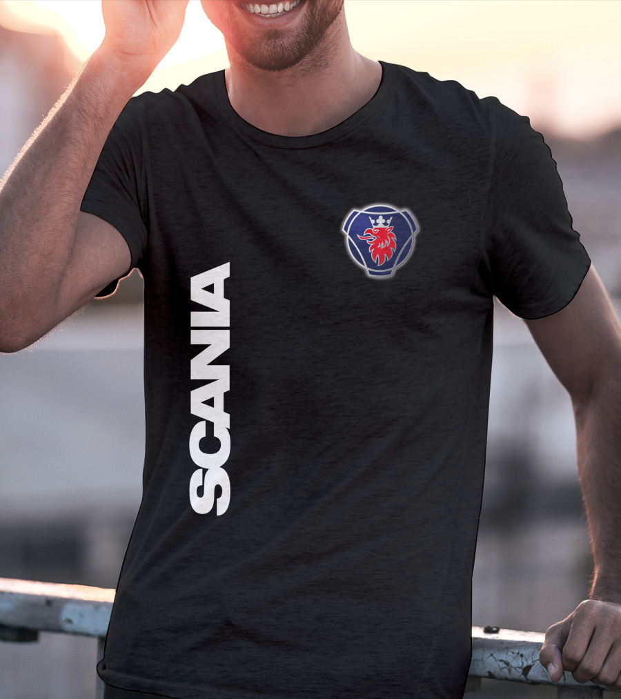 Scania Emblem King Of The Road Lion Badge T-Shirt