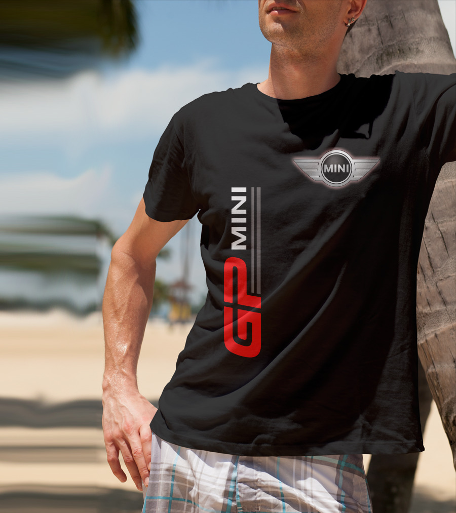 Mini Gp Wing Badge Red Vertical Line T-Shirt