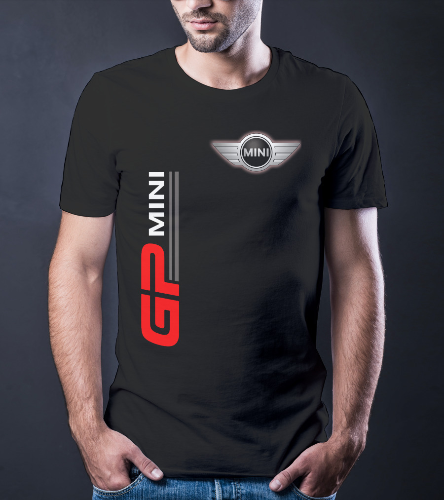 Mini Gp Wing Badge Red Vertical Line T-Shirt