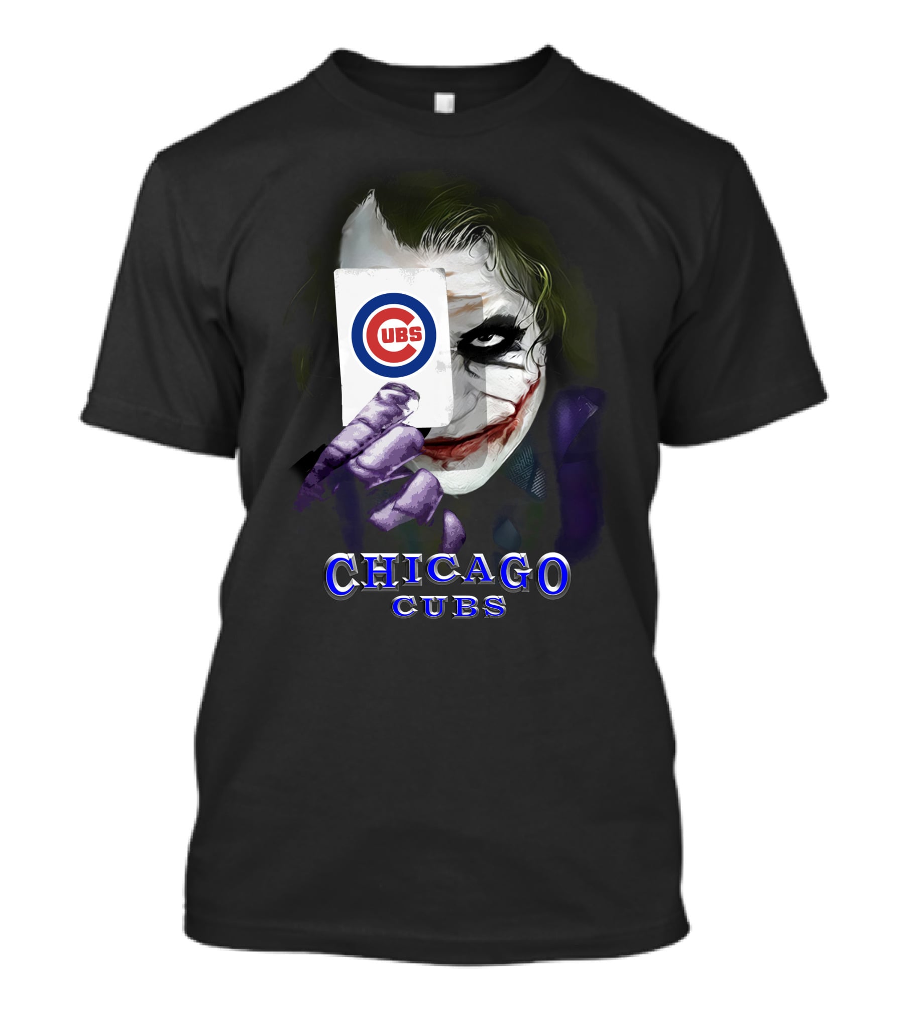 Chicago Cubs Joker Card Face T-Shirt