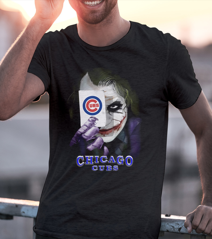 Chicago Cubs Joker Card Face T-Shirt