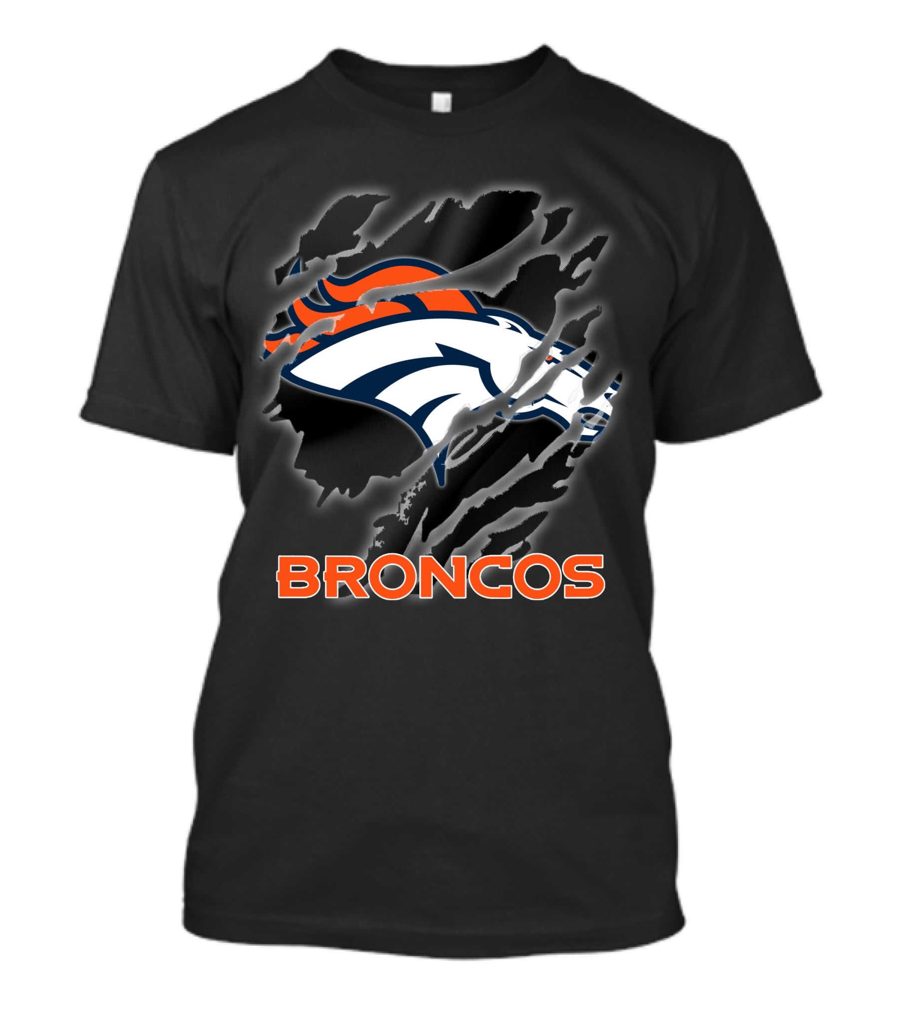 Denver Broncos Ripped Claw Marks T-Shirt