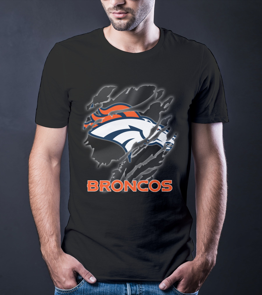 Denver Broncos Ripped Claw Marks T-Shirt
