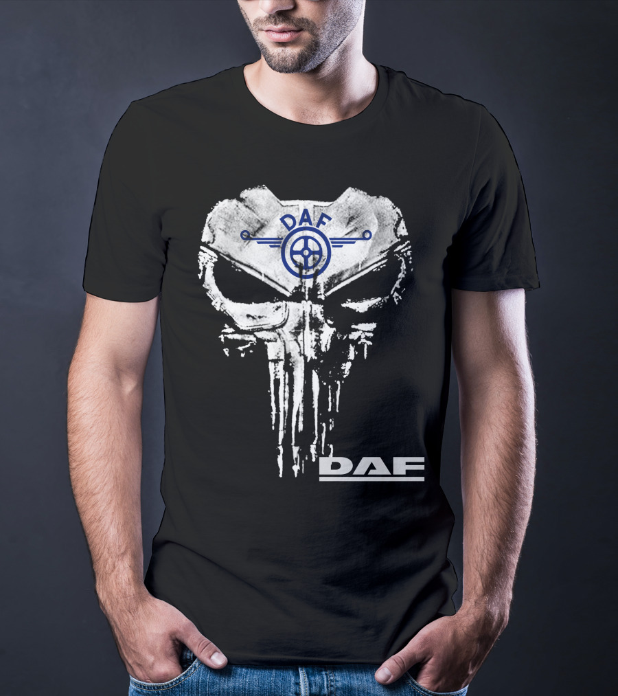 Daf Skull Emblem With Wheel Symbol T-Shirt