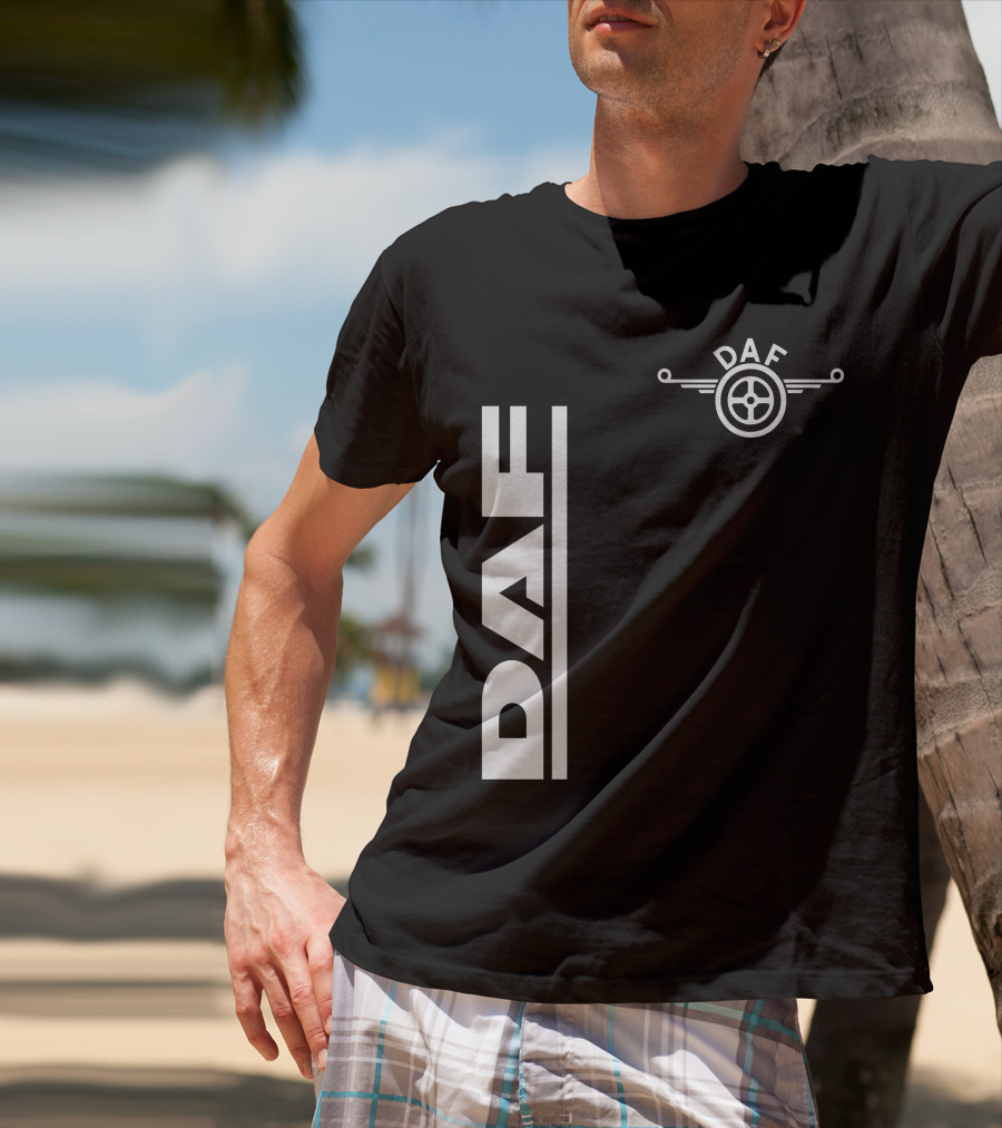 Daf Steering Wheel Emblem With Vertical T-Shirt