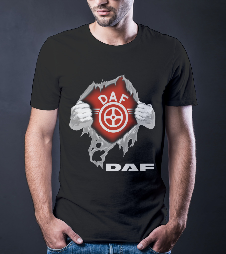 Daf Steering Wheel Logo Ripped T-Shirt