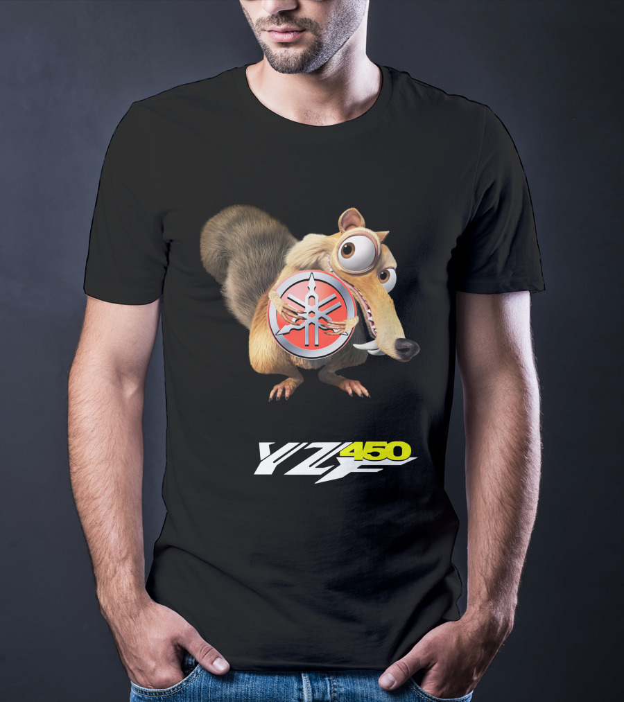 Yamaha Yz450 Featuring Ice Age Scrat And Acorn T-Shirt