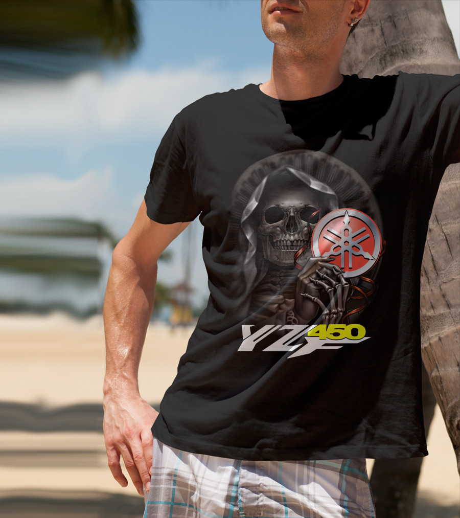 Yamaha Yzf 450 Skull Holding T-Shirt