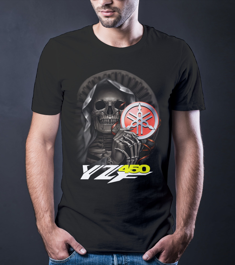 Yamaha Yzf 450 Skull Holding T-Shirt