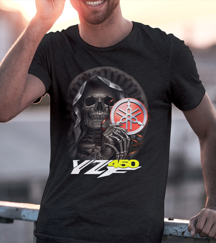 Yamaha Yzf 450 Skull Holding T-Shirt