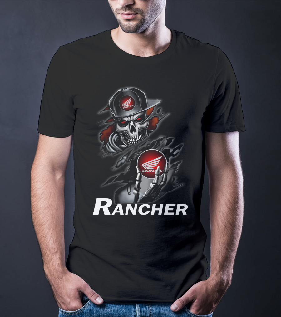 Rancher 16 Honda Skull T-Shirt