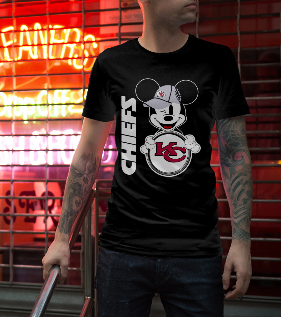 CHIEFS KC Mickey Mouse Hat T-Shirt