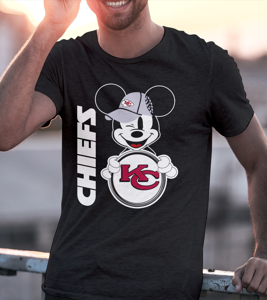 CHIEFS KC Mickey Mouse Hat T-Shirt