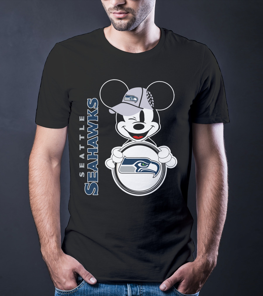 Seattle Seahawks Mickey Mouse Logo 3 T-Shirt