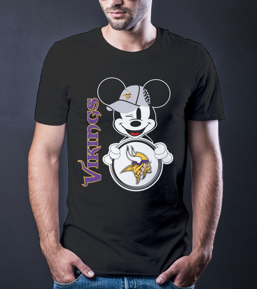 Vikings Mickey Mouse NFL Football Fan Gear T-Shirt