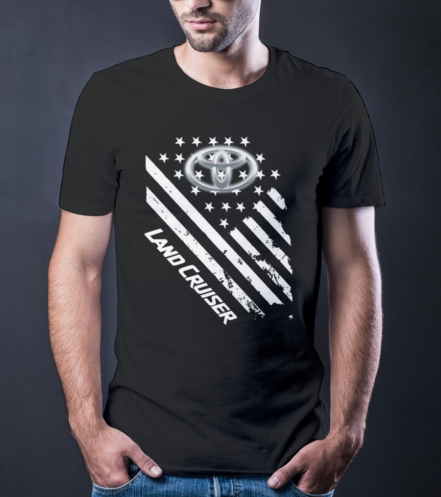 Toyota Land Cruiser American Flag Style T-Shirt