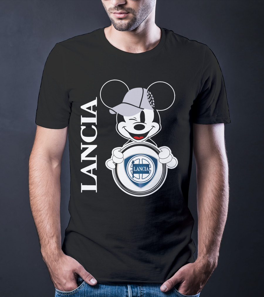 Lancia Mickey Mouse Holding T-Shirt