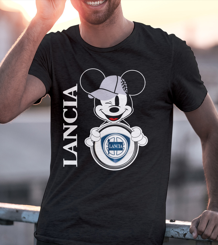 Lancia Mickey Mouse Holding T-Shirt