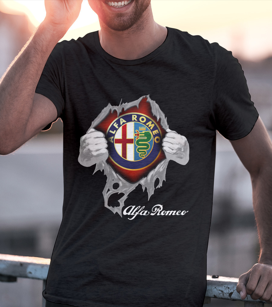Alfa Romeo Logo With Tearaway Effect T-Shirt