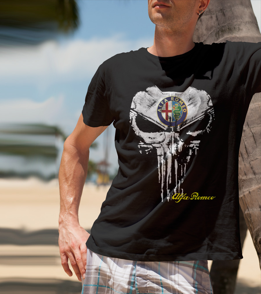 Alfa Romeo Emblem Skull T-Shirt