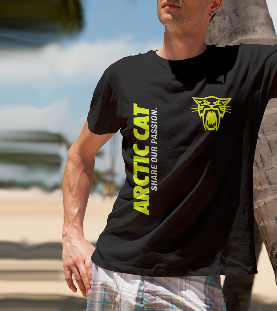 Arctic Cat Share Our Passion Neon Cat T-Shirt