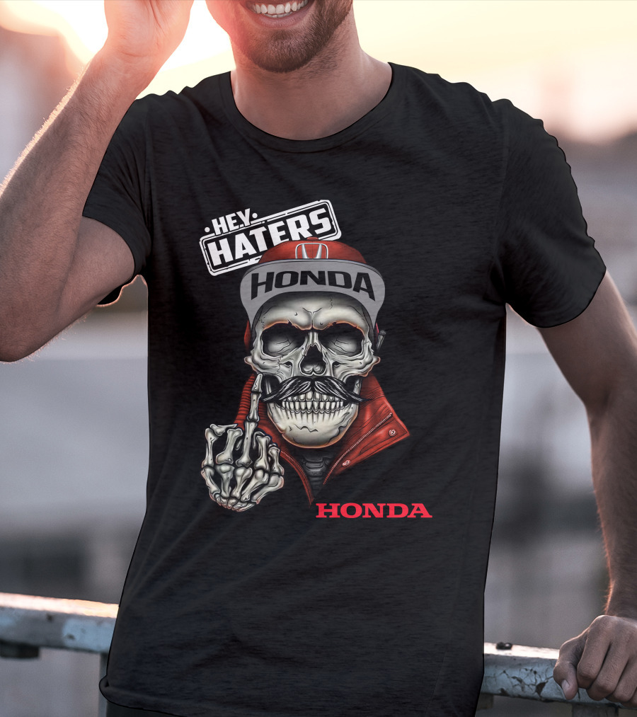 Hey Haters Honda Skull T-Shirt