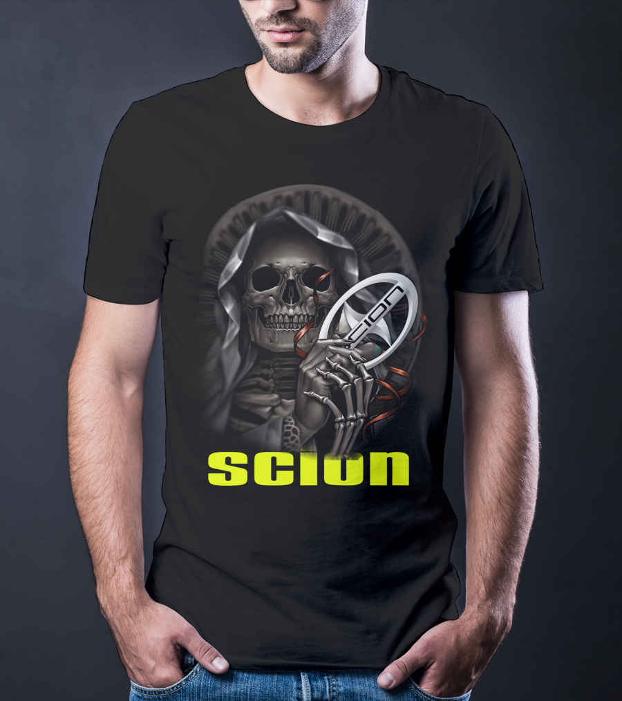Scion Grim Reaper Skull Holding T-Shirt