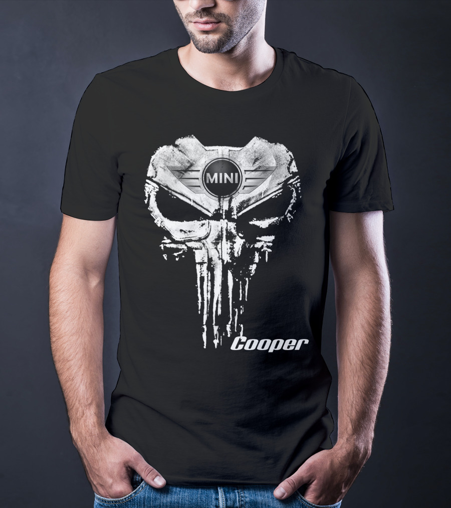 Mini Cooper 14 Grunge Skull T-Shirt